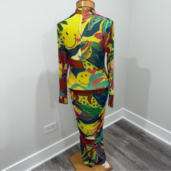 FARM Rio Leopard Jungle Smiley Ruched Dress - Picture 3 of 5